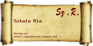 Szkala Ria névjegykártya